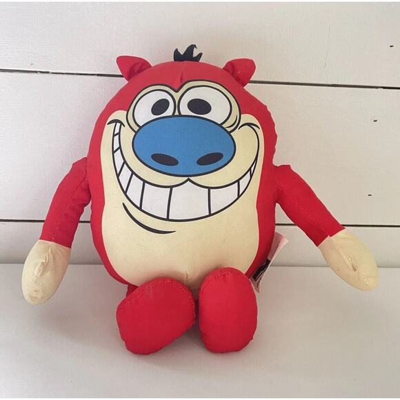 Nickelodeon 90’s Series 2 Ren & Stimpy Plush Red Stuffed Doll Toy 11" - Picture 1 of 6